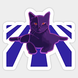 Glitchy cat Sticker